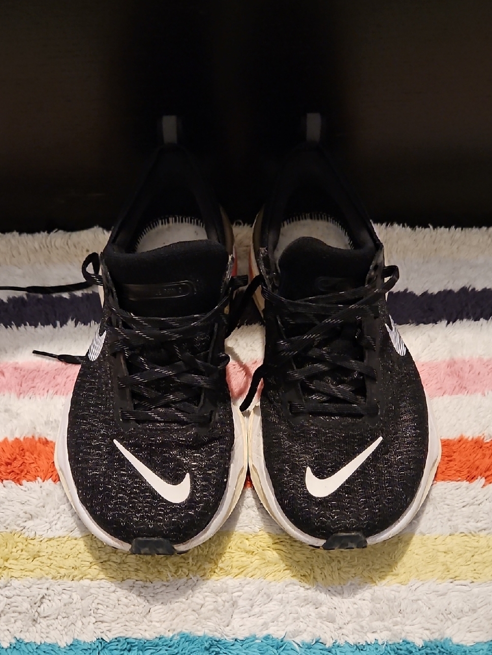 Nike Black and White (WIDE)Athletic Sneakers
